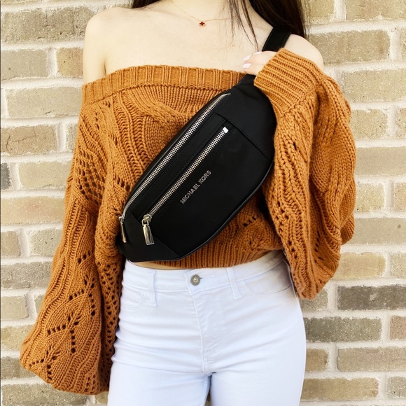 Michael Kors Waist Bag Fanny Pack MK Leopard Black - Picture 7 of 8